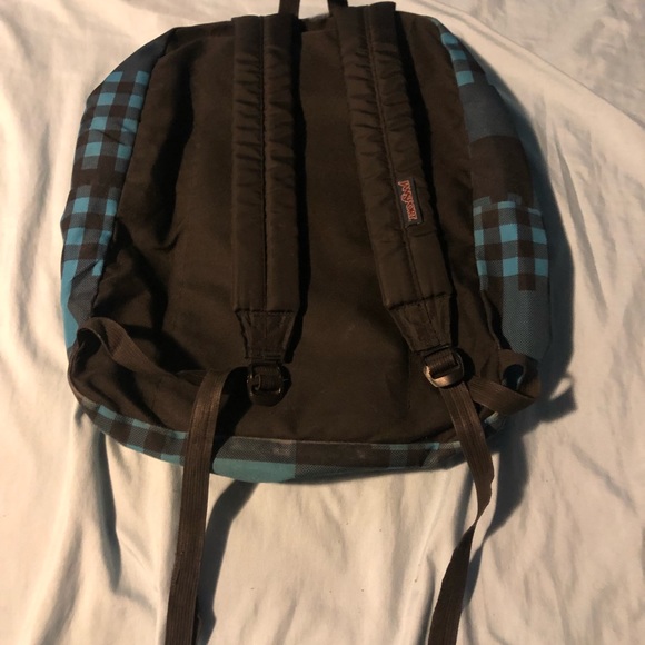Jansport Checkered Blue BackPack - Picture 3 of 3